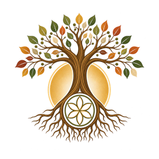 The Seeds of Life tree and mandala logo