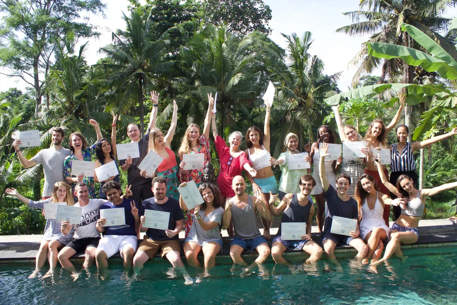 Raw Food Chef Training graduates celebrating together