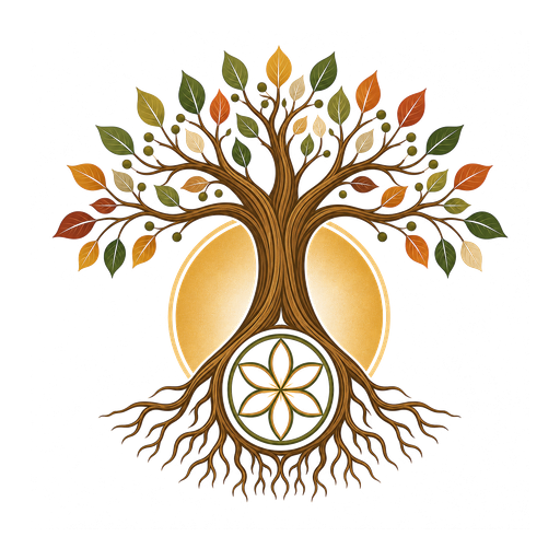 The Seeds of Life tree and mandala logo